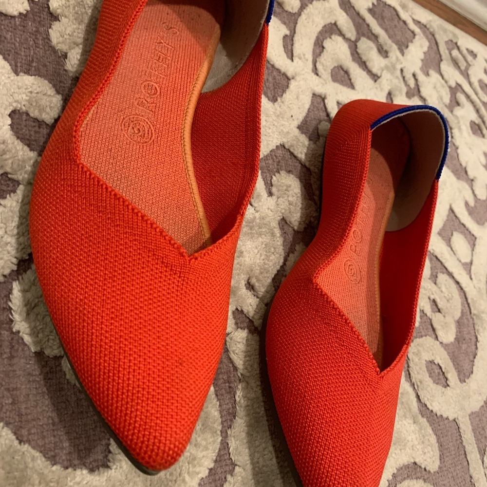 Rothy’s flats - pointy toe - red